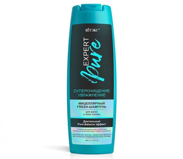 Micellar fresh hair shampoo "EXPERT Pure. Super cleansing and moisturizing" (400 ml) (10324178)